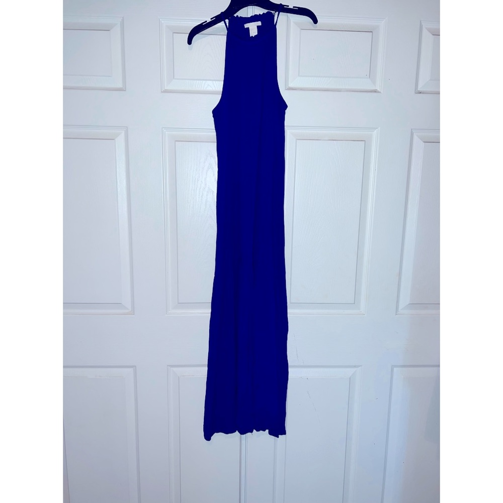 H&M Blue Tiered Maxi Dress size 4.